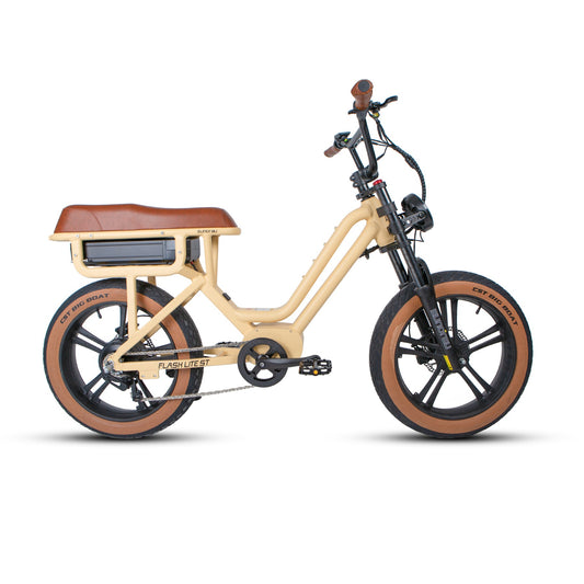 EUNORAU FLASH LITE ST 1.0 Fat Tire Moped-Style E-Bike – 52V 750W, Hydraulic Brakes, 440 lb Payload