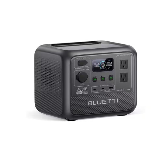 700W Continuous/1000-Watt Peak Output Power Station AC50B Push Button Start Lifepo4 Battery Solar Generator for Outdoors