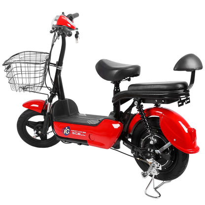 Electric Mobility Scooter 48V 350W Motor 14in Tire 3 Adjustable Speed with Cargo Basket