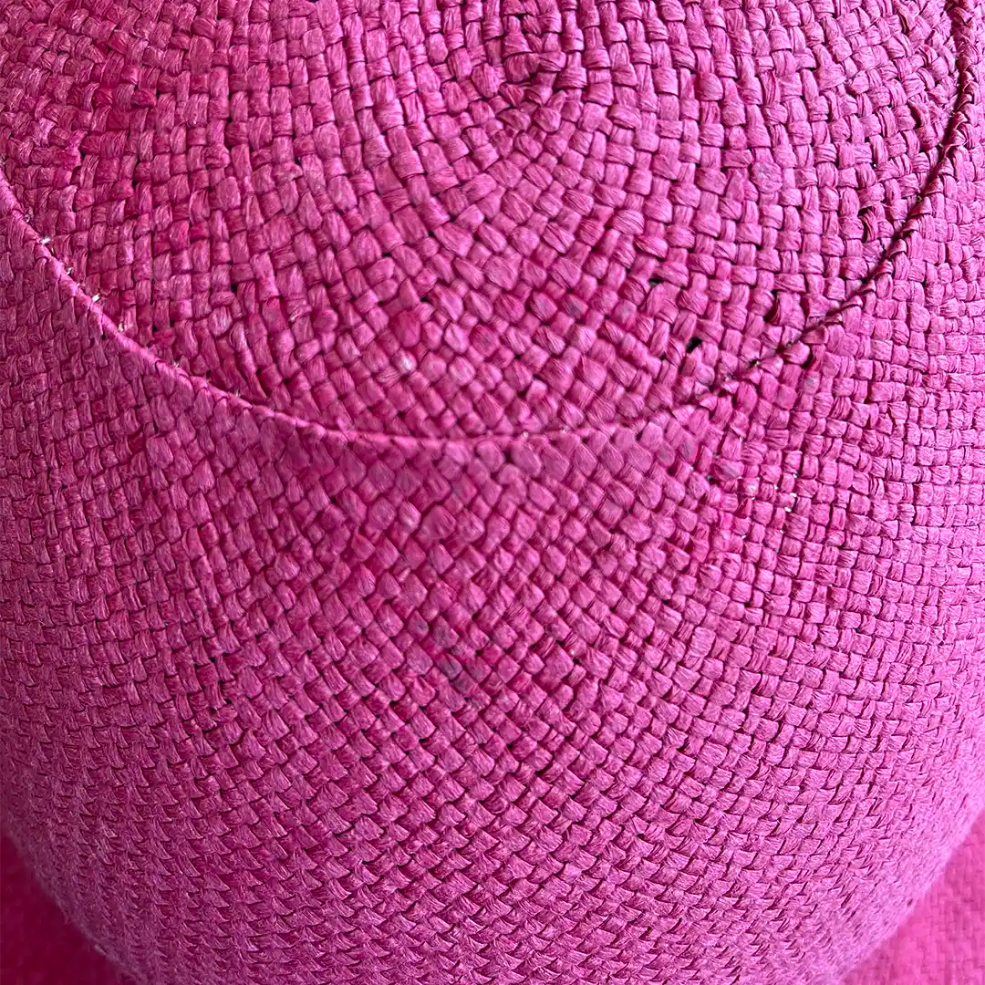 Straw Hat Bike Helmet - Bougainvillea Red