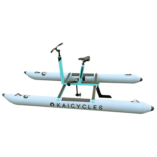 MAX Inflatable Water Bike – 1-Person Chainless Pedal Catamaran, Aluminum Frame, Valmex PVC, Made in EU