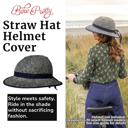 Straw Hat Helmet Shibori Blue Cover ONLY