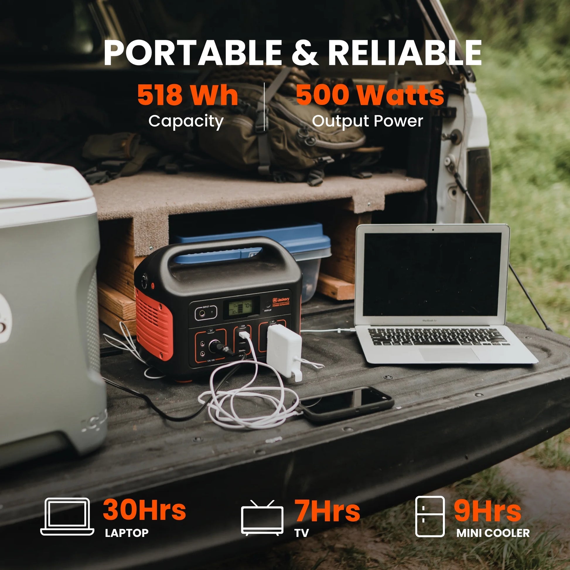 Portable Power Station Explorer 500, 500W Continuous/1000W Peak Portable Power Stations