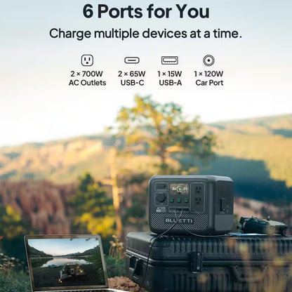700W Continuous/1000-Watt Peak Output Power Station AC50B Push Button Start Lifepo4 Battery Solar Generator for Outdoors
