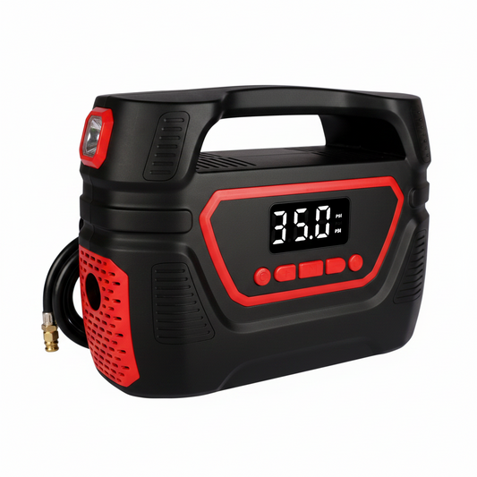 Dual Power Digital Inflator for P195/65R15 Car Tire, Car-Dc 12V or Home-Ac 120V
